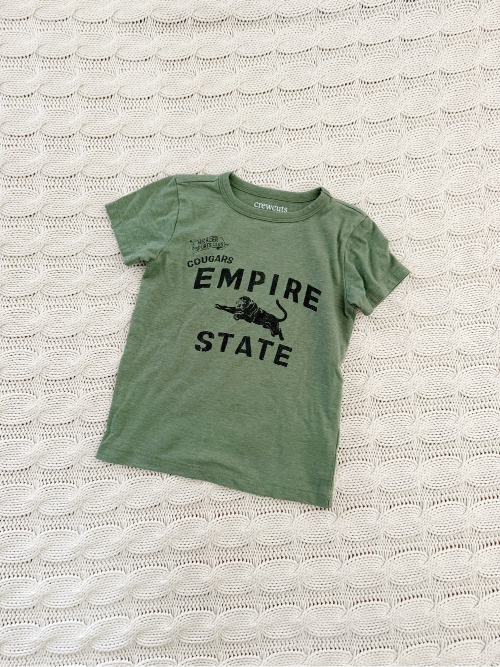Crewcuts Olive Green 'Empire State' Cougar Graphic Tee